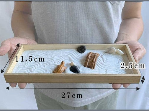 Miniature Zen Garden Kit with Bridge – Kare-sansui in a Box