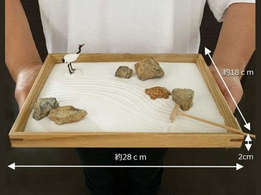 Miniature Zen Garden Kit – Kare-sansui in Your Hands 【Crane&Turtle】