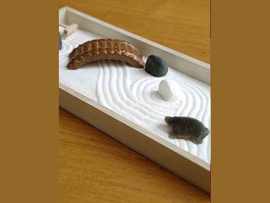 Miniature Zen Garden Kit with Bridge – Kare-sansui in a Box