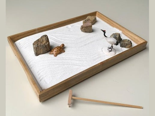 Miniature Zen Garden Kit – Kare-sansui in Your Hands 【Crane&Turtle】