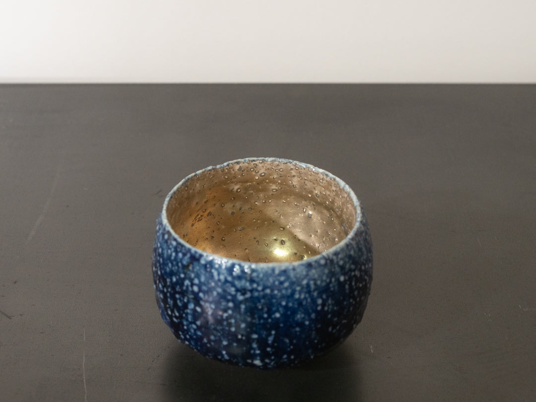 Wabi-sabi ochoko (Sake Cup)-Blue