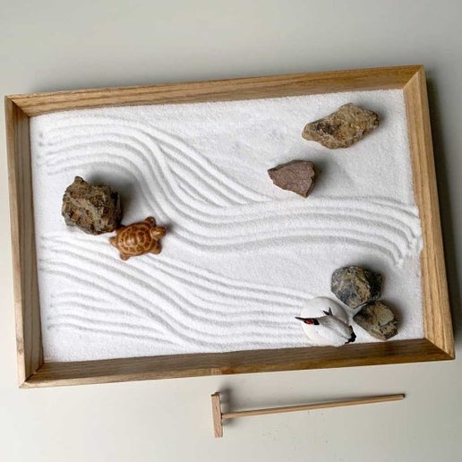 Miniature Zen garden Crane&Turtle designkit -枯山水 鶴亀 庭園セット