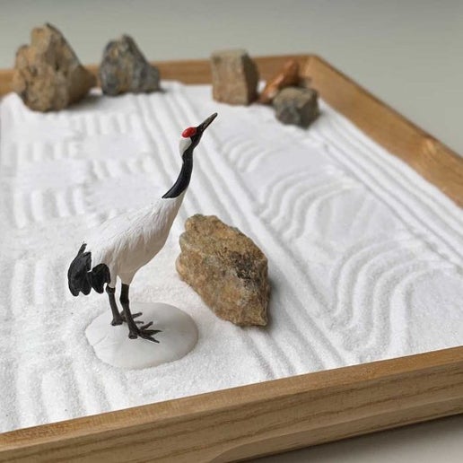 Miniature Zen garden Crane&Turtle designkit -枯山水 鶴亀 庭園セット