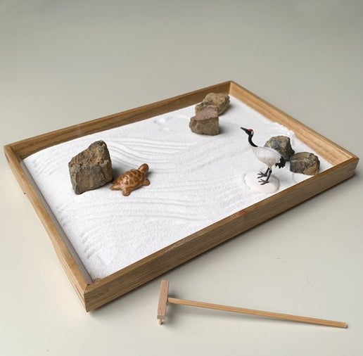 Miniature Zen garden Crane&Turtle designkit -枯山水 鶴亀 庭園セット